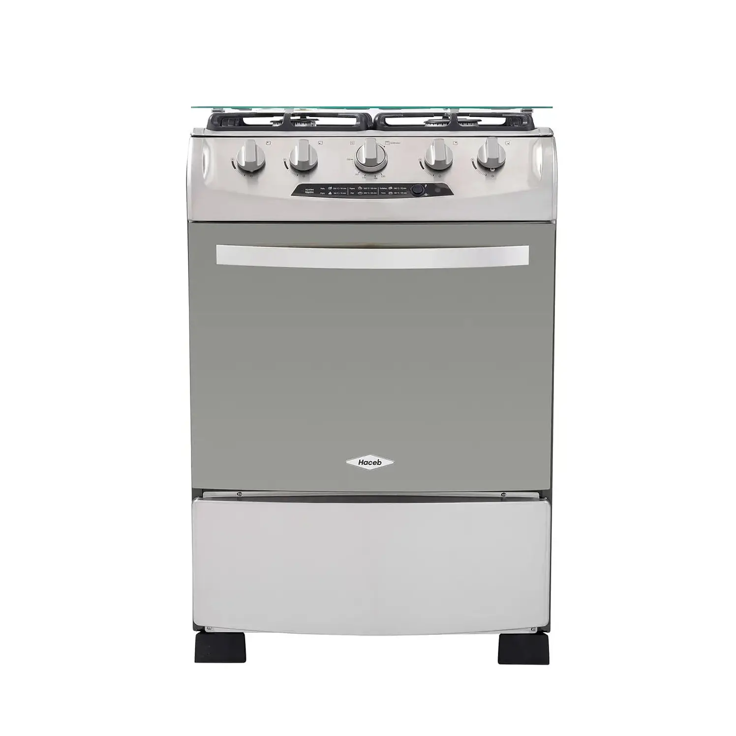Estufa Piso Haceb 4 Puestos Horno Gas Propano Oregano Gris