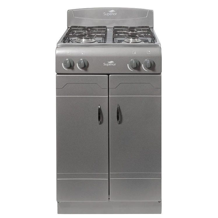 Estufa De Piso Superior 4 Puestos Gas Natural 7015 Gris