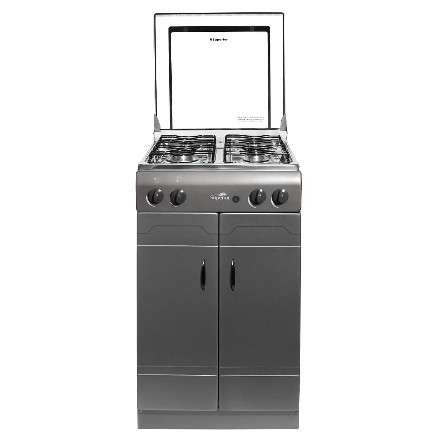 Estufa De Piso Superior 4 Puestos Gas Natural Gris