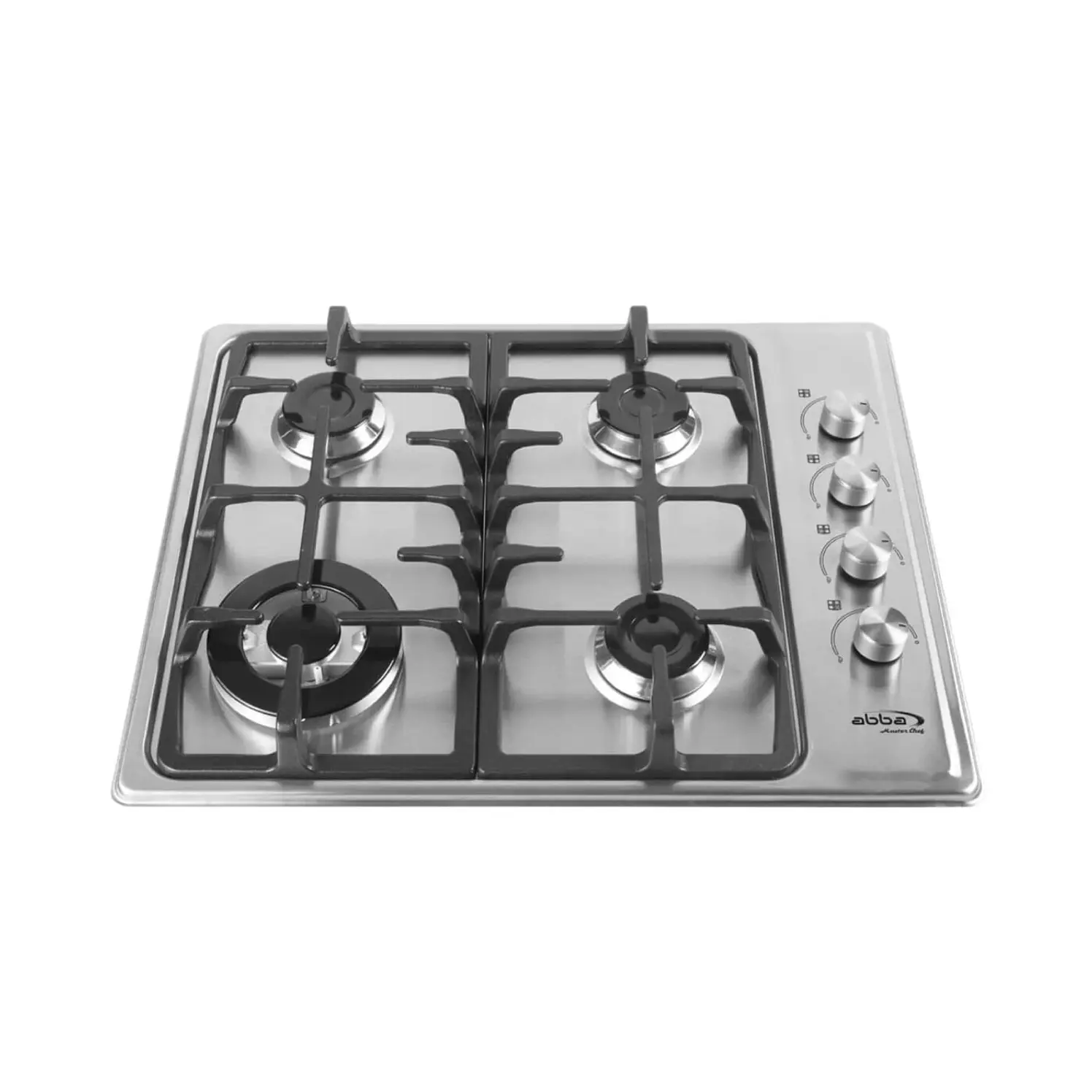 Estufa Empotrar Abba 60Cms 4 Puestos Gas Natural Tc Plateado
