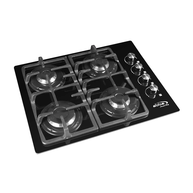 Estufa Empotrar Abba Master 60Cms 4 Gas Natural Negro