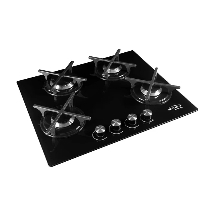 Estufa Empotrar Abba Master 60Cms 4 Gas Natural Negro