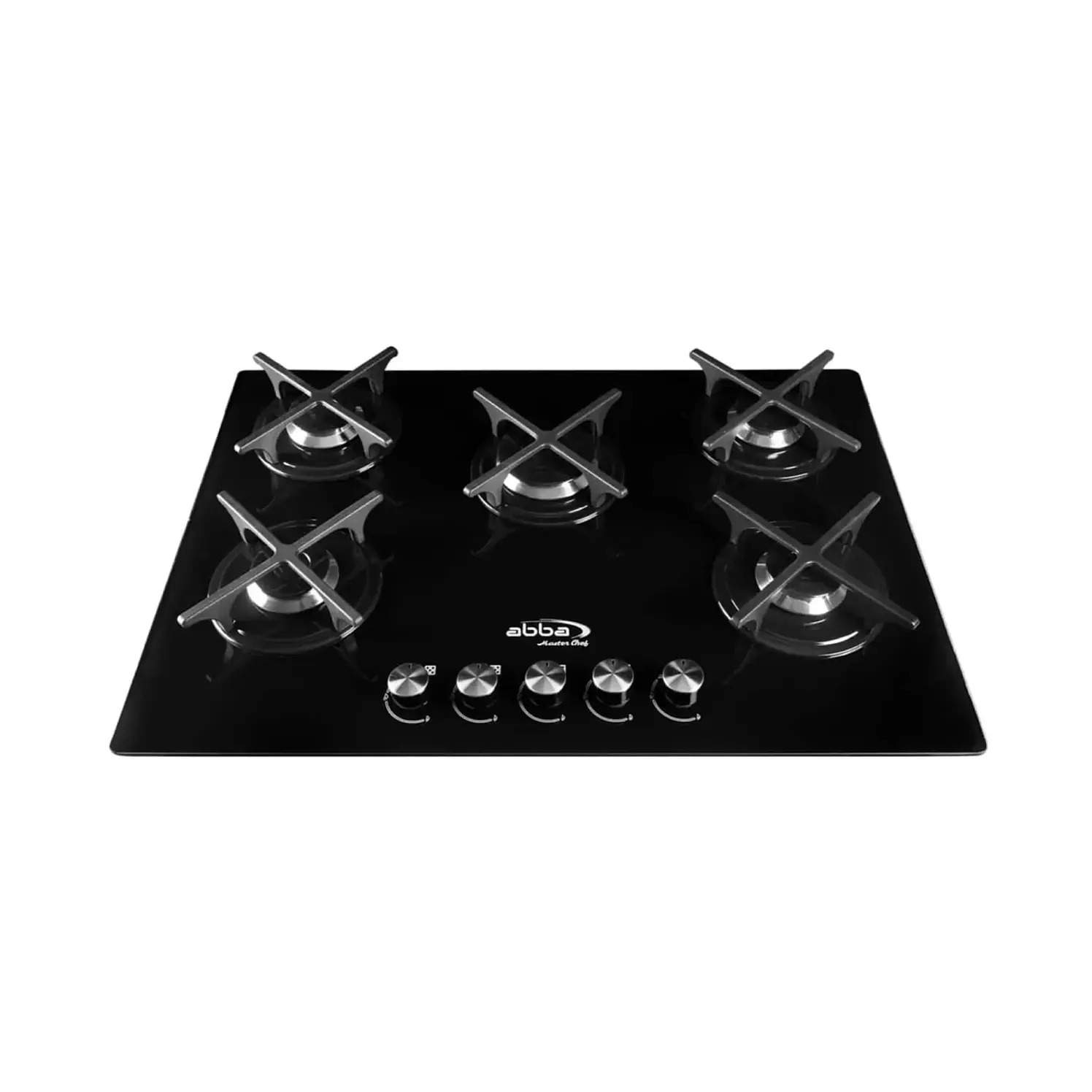 Estufa Empotrar Abba Master 76Cms 5 Gas Natural N Negro