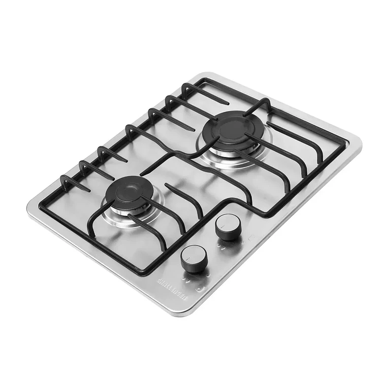 Estufa Empotrar Challenger 43.5Cms 2 Gas Natural Plateado