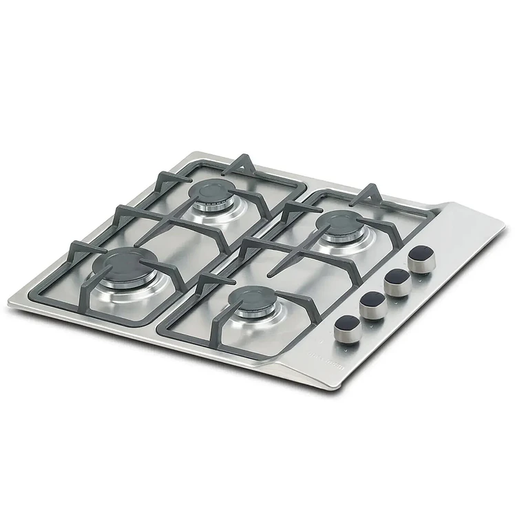 Estufa Empotrar Challenger 51Cms 4 Gas Natural Plateado
