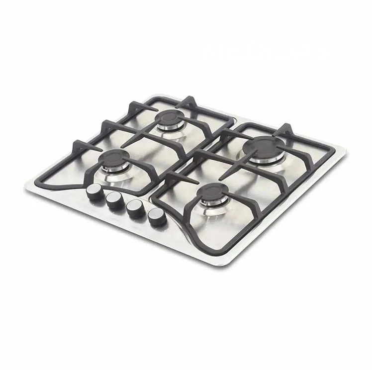 Estufa Empotrar Challenger 58.5Cms 4 Gas Natural Plateado