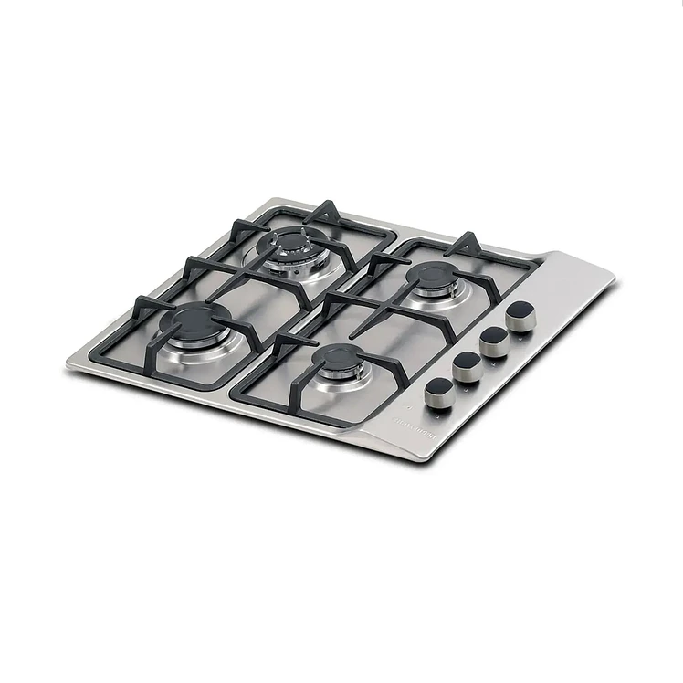 Estufa Empotrar Challenger 58.5Cms 4 Gas Natural Plateado