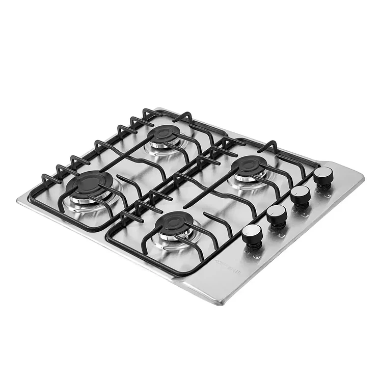 Estufa Empotrar Challenger 58.5Cms 4 Gas Natural Plateado