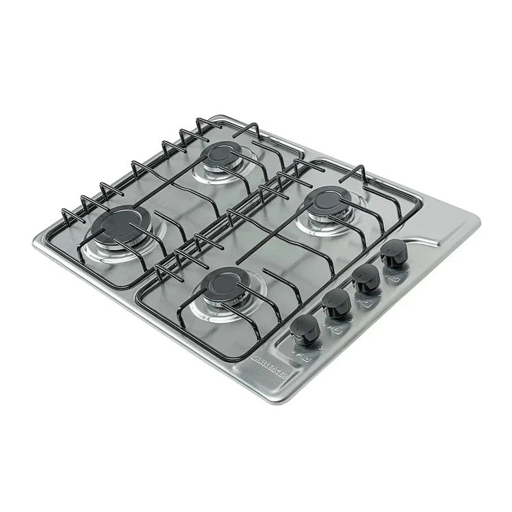 Estufa Empotrar Challenger 58.5Cms 4 Gas Natural Plateado