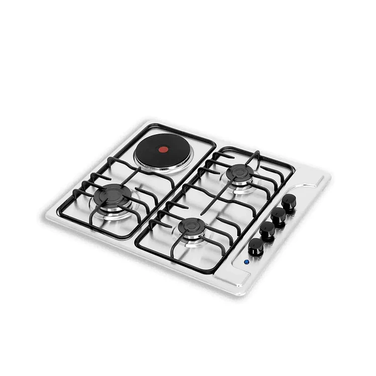 Estufa Empotrar Challenger 59Cms 4 Puestos 120V Plateado