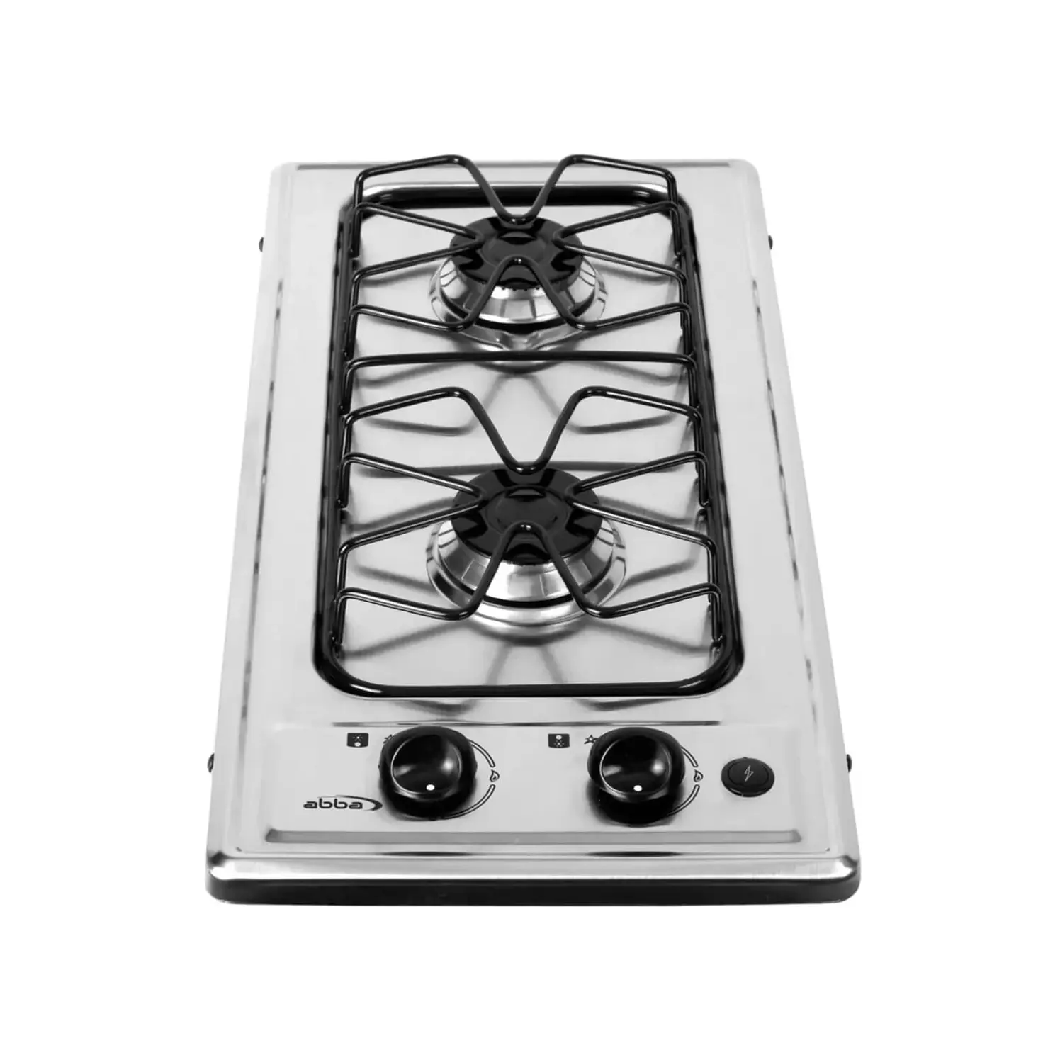 Estufa De Empotrar Abba 29Cms 2 Puestos Gas Natural Inox