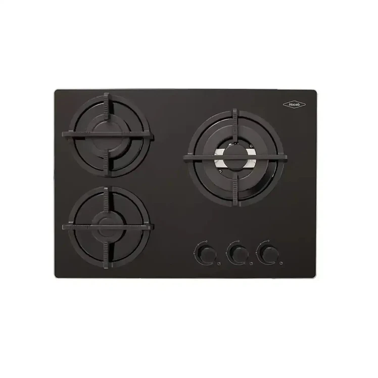 Estufa Empotrar Haceb 60Cms 3 Puestos Gas Natural Negra