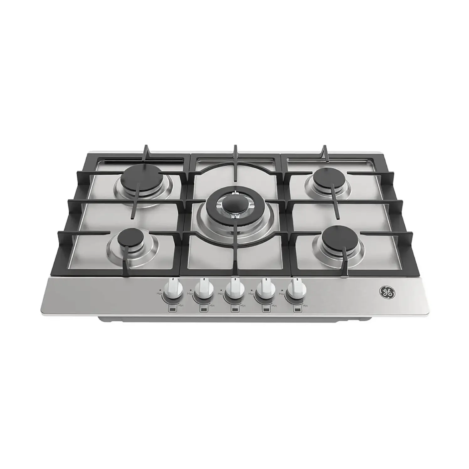 Estufa De Empotrar Ge 77 Cms 5 Puestos Gas Natural Inox