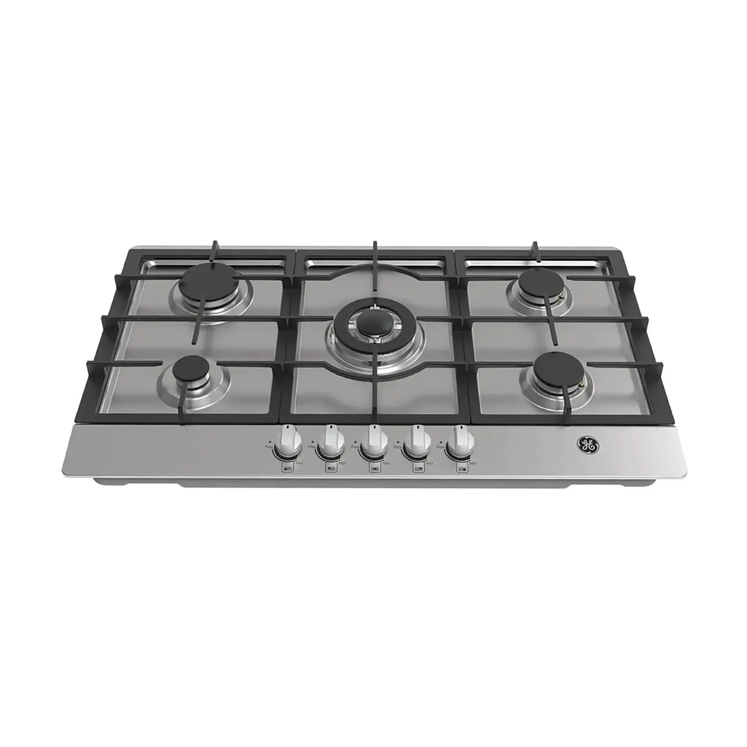 Estufa De Empotrar Ge 86 Cms 5 Puestos Gas Natural Inox