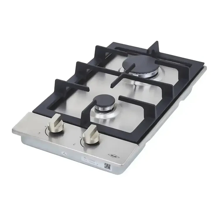 Estufa Empotrar Haceb 30 Cms 2 Puestos Gas Natural Plateado