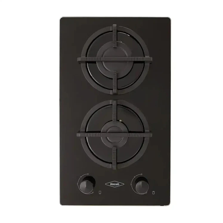 Estufa Empotrar Haceb 30Cms 2 Puestos Gas Natural Negra