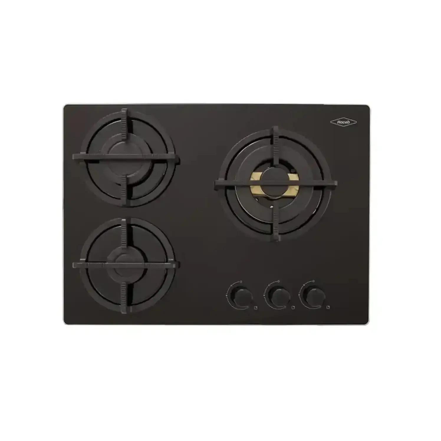 Estufa Empotrar Haceb 60Cms 3 Puestos Gas Natural Negra