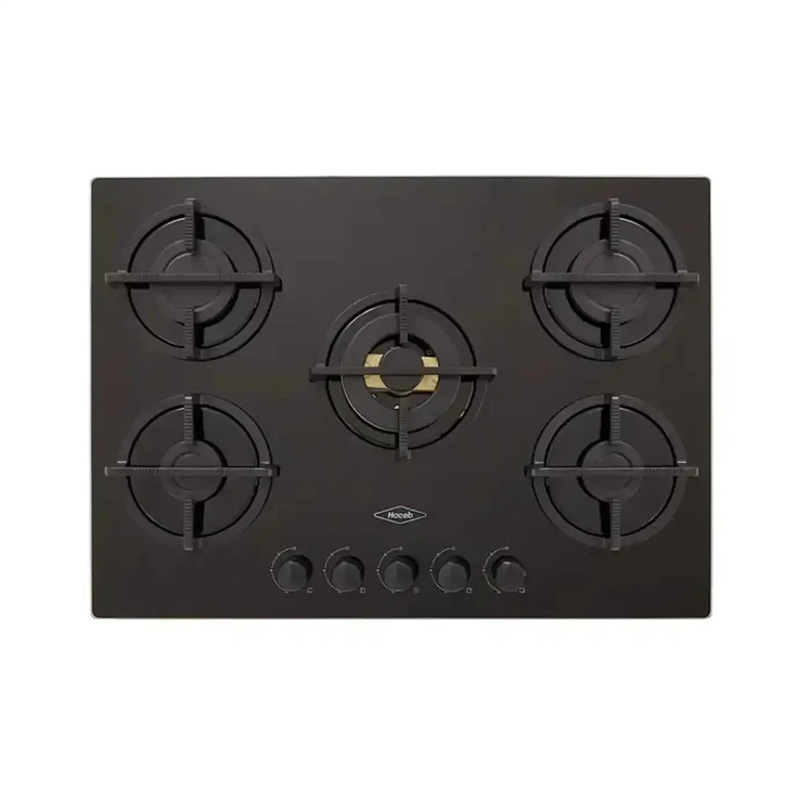 Estufa Empotrar Haceb 76Cms 5 Puestos Gas Natural Negra