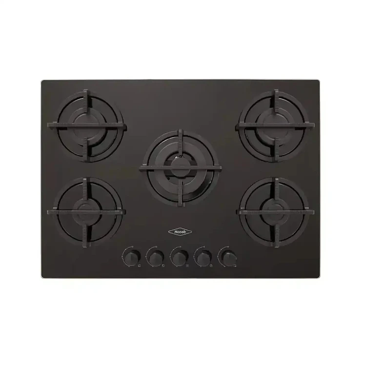 Estufa Empotrar Haceb 76Cms 5 Puestos Gas Natural Negra