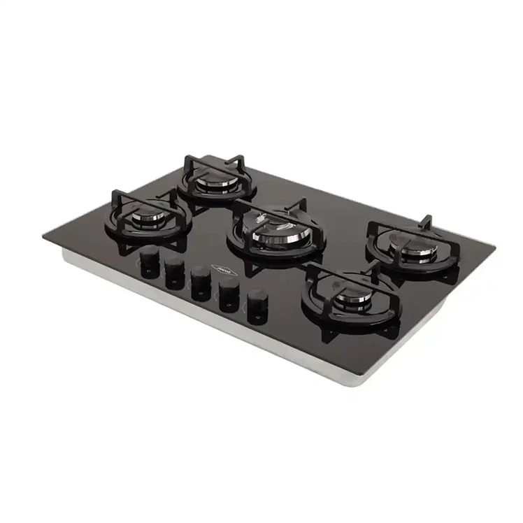 Estufa Empotrar Haceb 76Cms 5 Puestos Gas Natural Negro