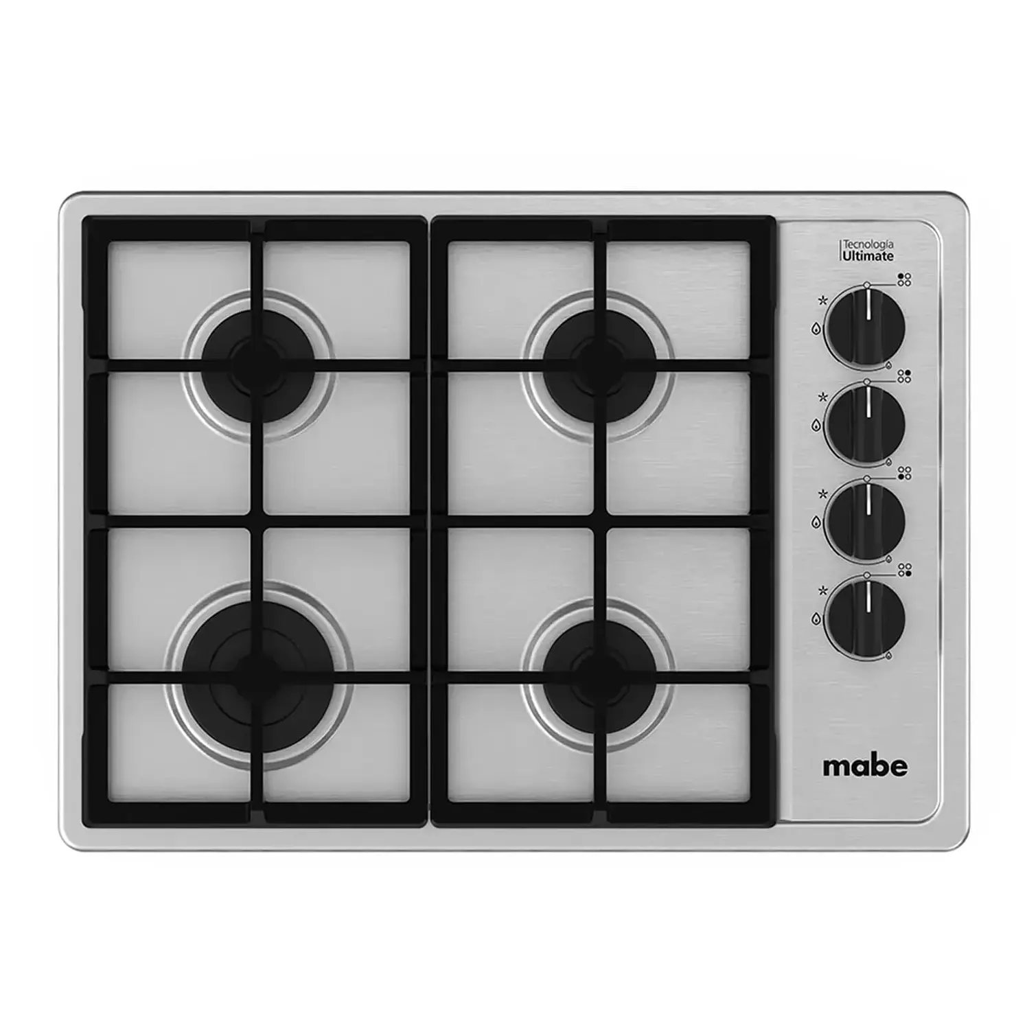 Estufa De Empotrar Mabe 60 Cms 4 Puestos Gas Natural Inox