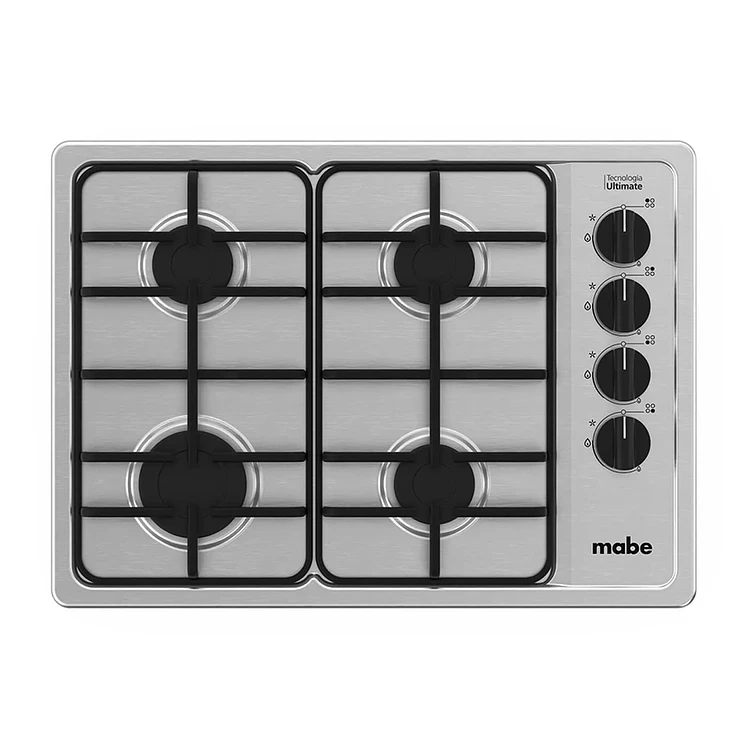 Estufa De Empotrar Mabe 60 Cms 4 Puestos Gas Natural Inox