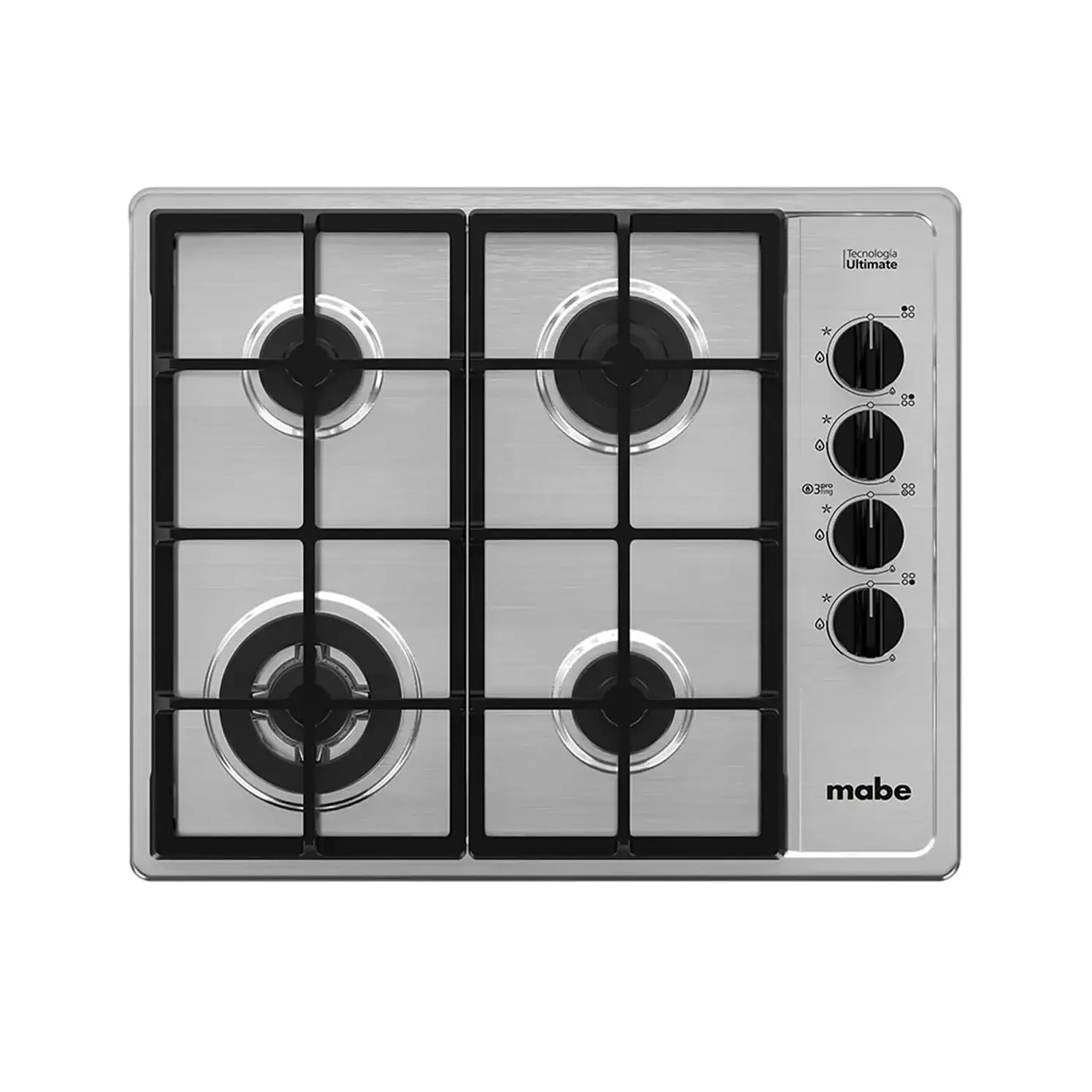 Estufa De Empotrar Mabe 60 Cms 4 Puestos Gas Natural Inox