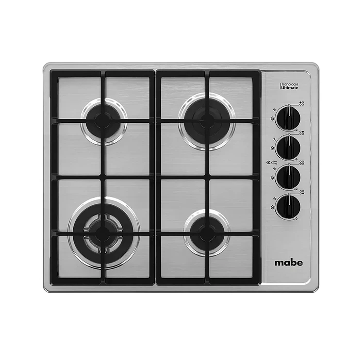 Estufa De Empotrar Mabe 60 Cms 4 Puestos Gas Natural Inox
