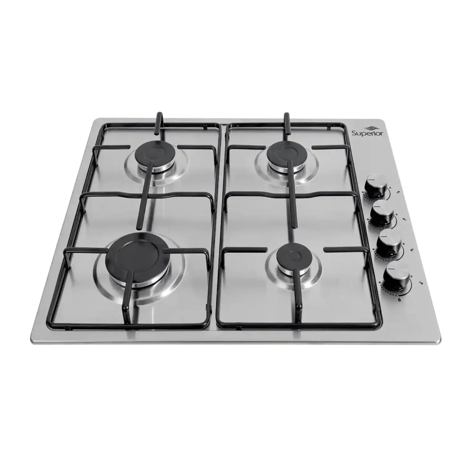 Estufa De Empotrar Superior 61 Cm 4 Puestos Gas Natural Inox