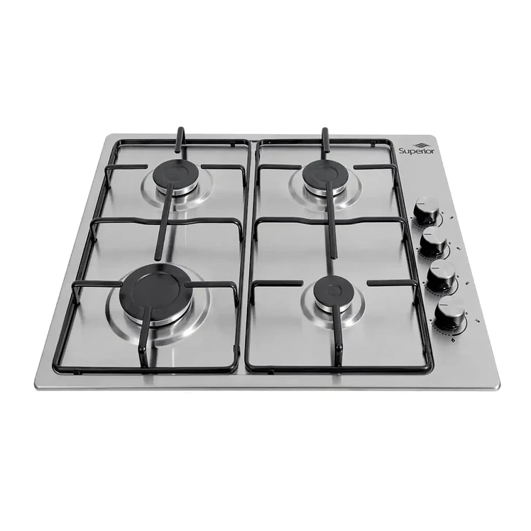 Estufa De Empotrar Superior 61 Cm 4 Puestos Gas Natural Inox