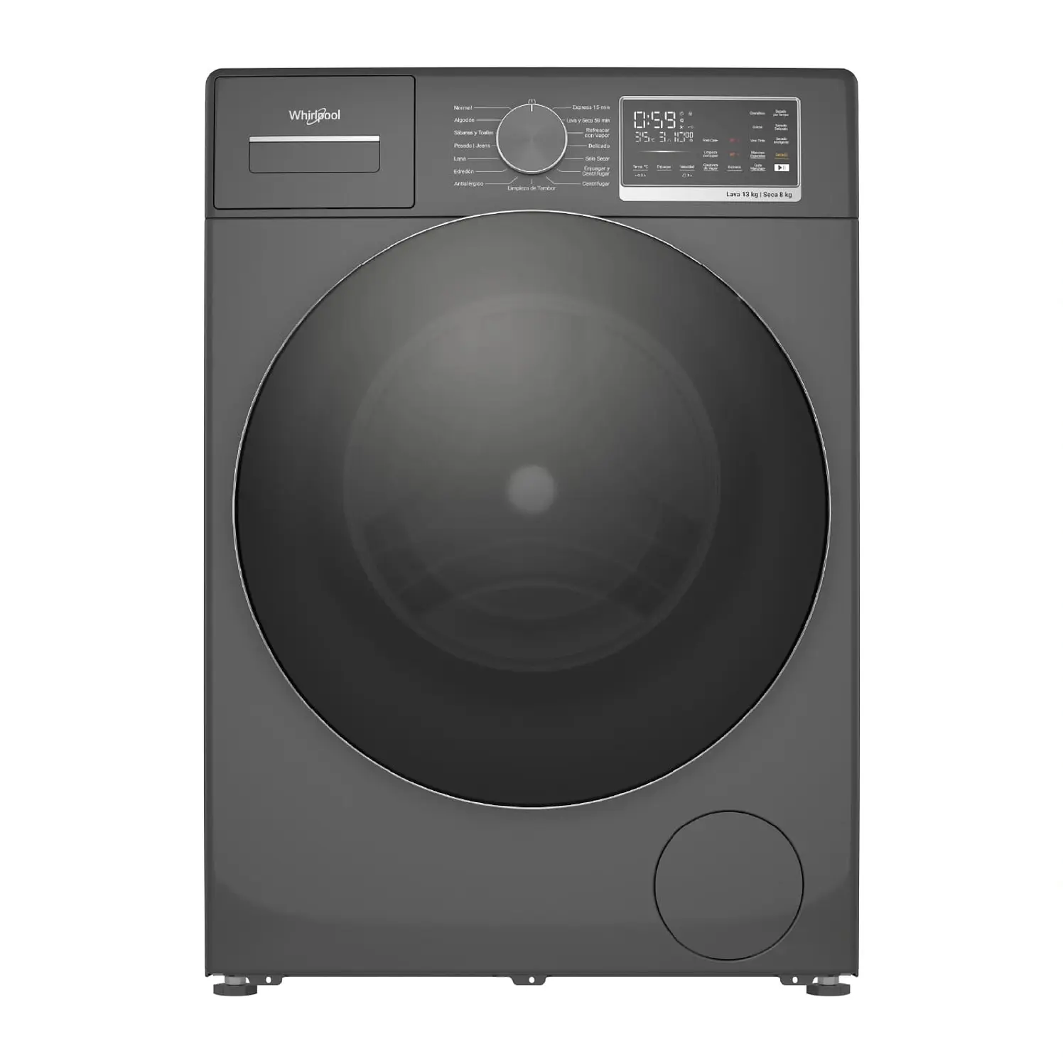 Lavadora Whirlpool Secadora Carga 13 Inverter Titanium