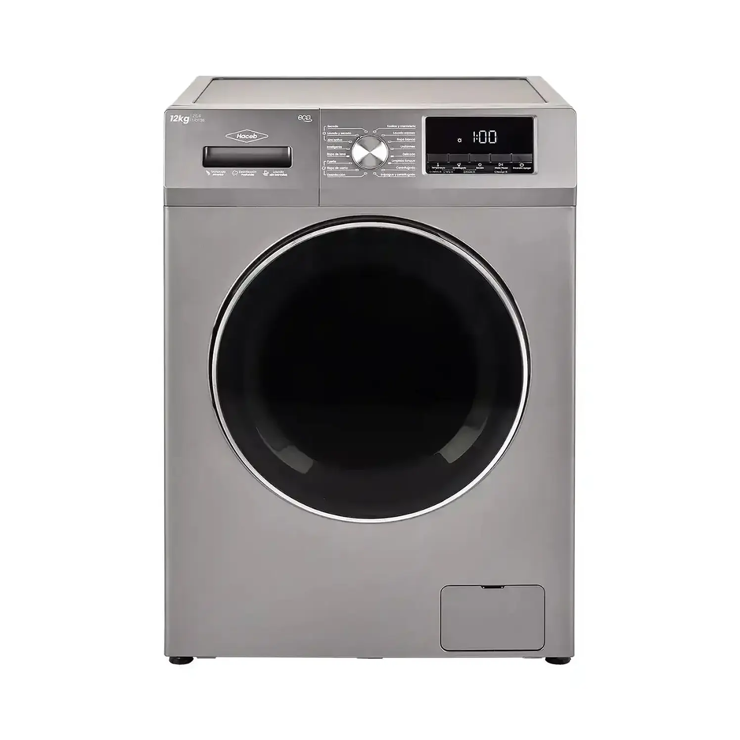 Haceb Carga Frontal 12 Kg Gris