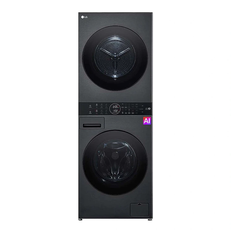 Torre LG De Lavado Y Secado Eléctrica 14 Kg Negro
