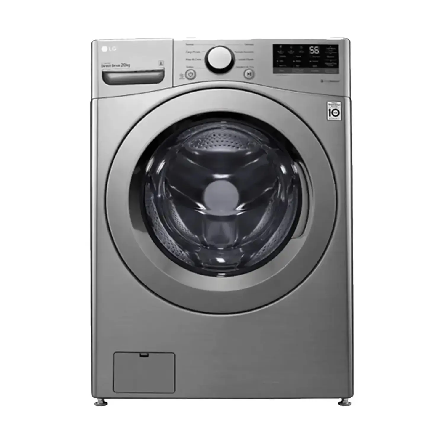 Lavadora LG Carga Frontal 20 Kg Gris