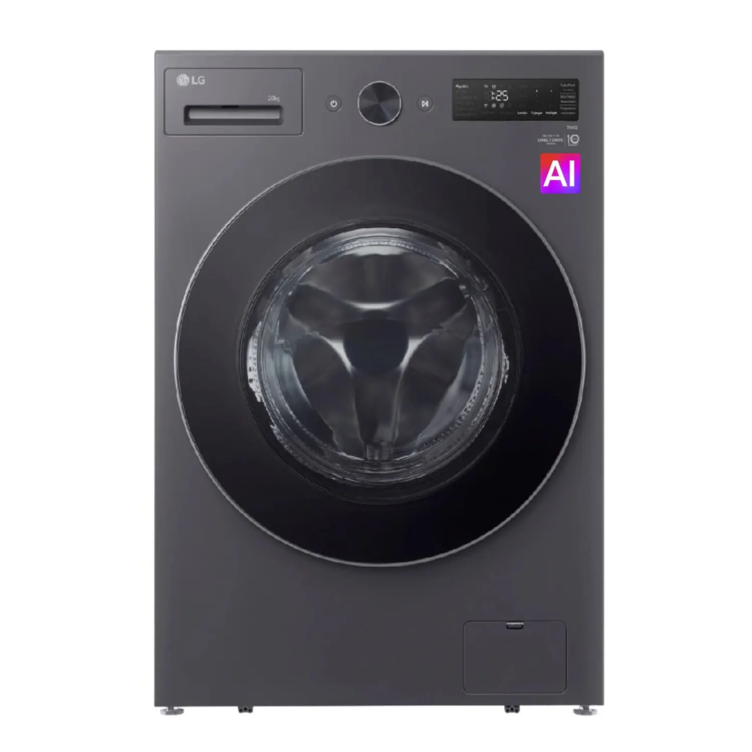 Lavadora LG Carga Frontal 20 Kg Gris
