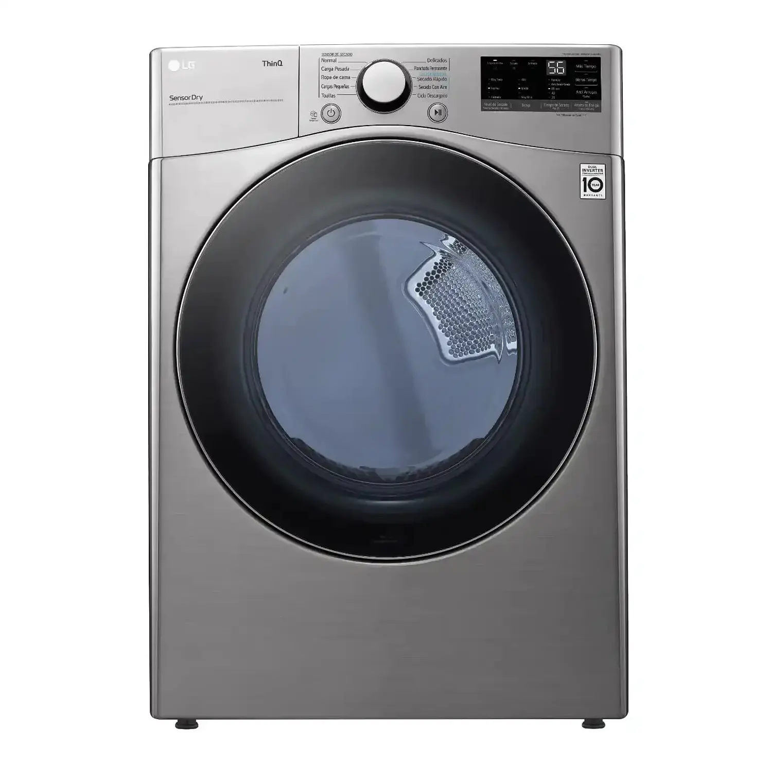 Secadora LG Carga Frontal A Gas 22 Kg Gris