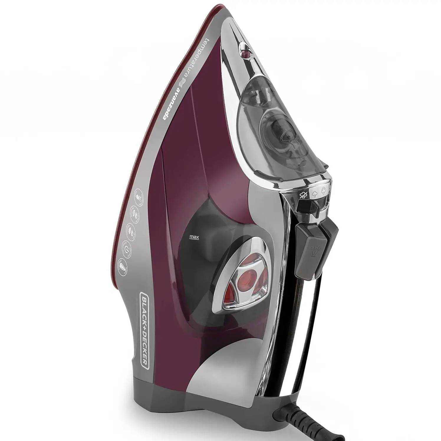 Plancha Ropa Blackmásdecker Temeperatura D3501 Vinotinto