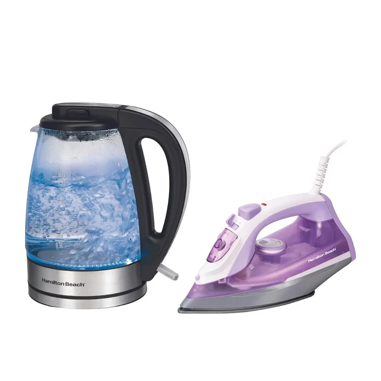 Combo Hamilton Beach Tetera 1.7 L Plancha 14100 Morado