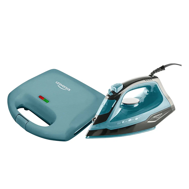 Combo Universal Sanduchera Más Plancha Verde Aqua