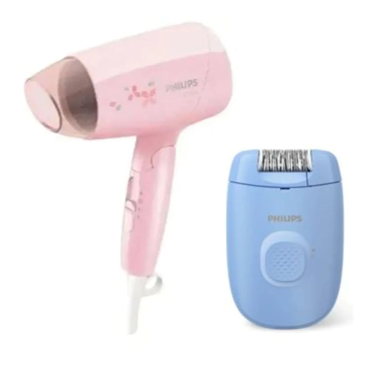 Combo Philips Depiladora Eléctrica Cable Plegable Rosado