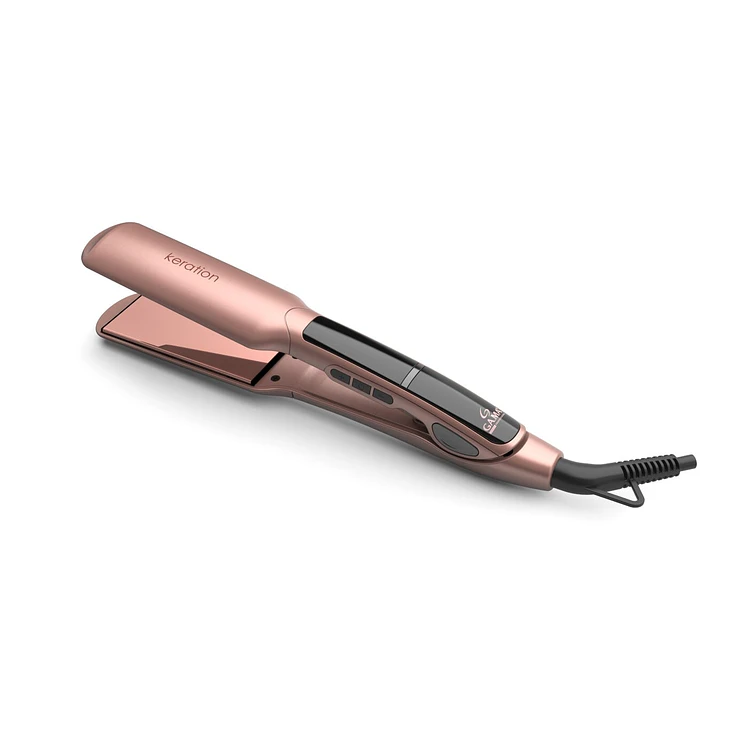 Plancha De Cabello Gama Xwide Keration Rosado
