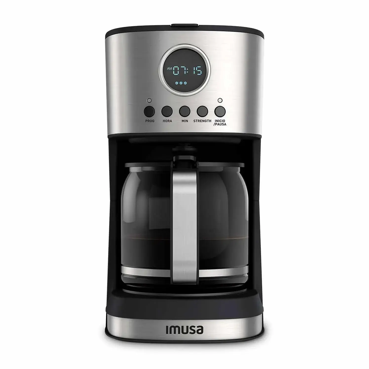 Cafetera Imusa Programable Filtro 14 Tazas Cafémás Plateada