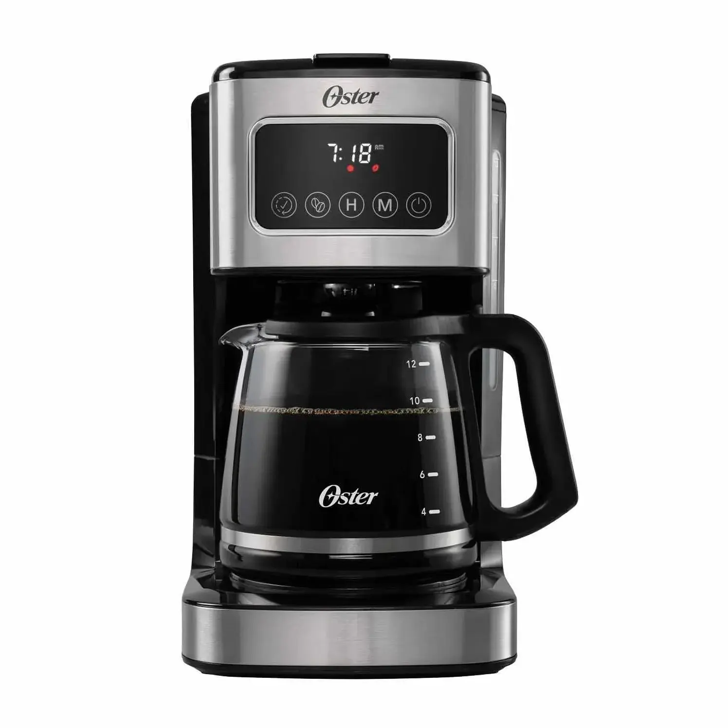 Cafetera Oster Programable 12 Tazas Pantalla Táctil Negro