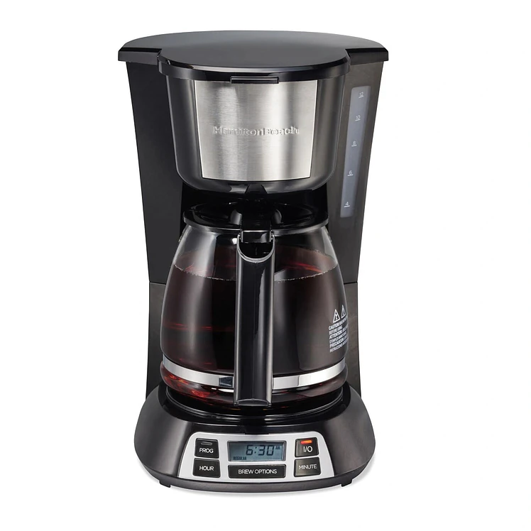 Cafetera Programable Hamilton Beach 12 Tazas Incluido Negra