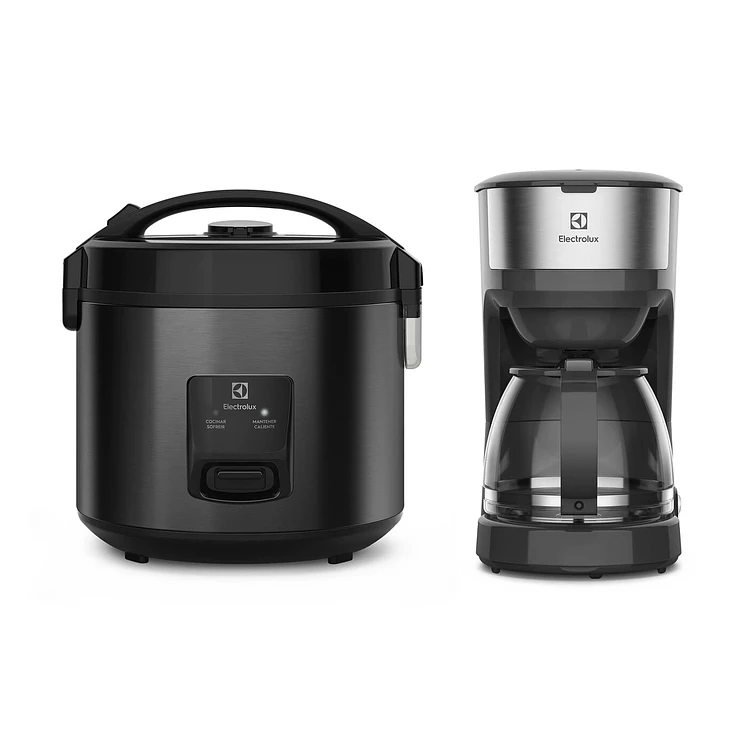 Combo Electrolux Cafetera Ecm20 Negro 3,5 L Erc30 Negro