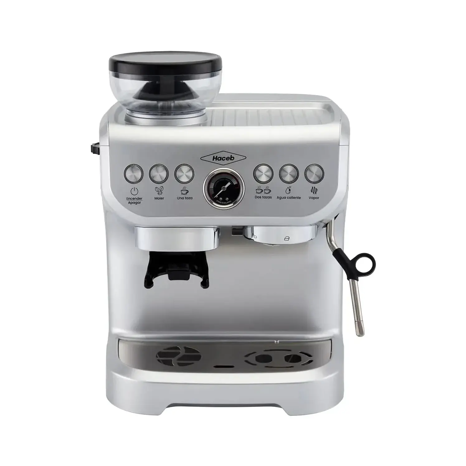 Cafetera Haceb Expreso Con Molino Integrado Gris