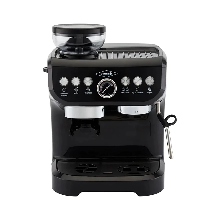 Cafetera Haceb Expreso Con Molino Integrado Negra