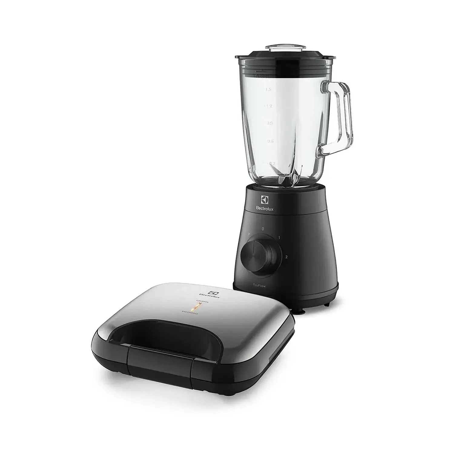 Combo Electrolux Licuadora Ebs20 Negro Sanduchera Esg20 Gris