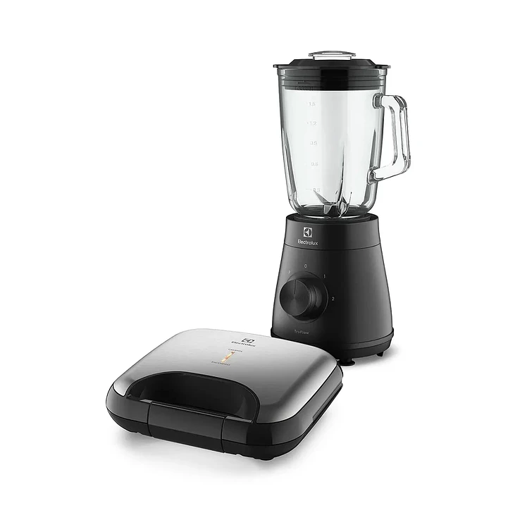 Combo Electrolux Licuadora Ebs20 Negro Sanduchera Esg20 Gris