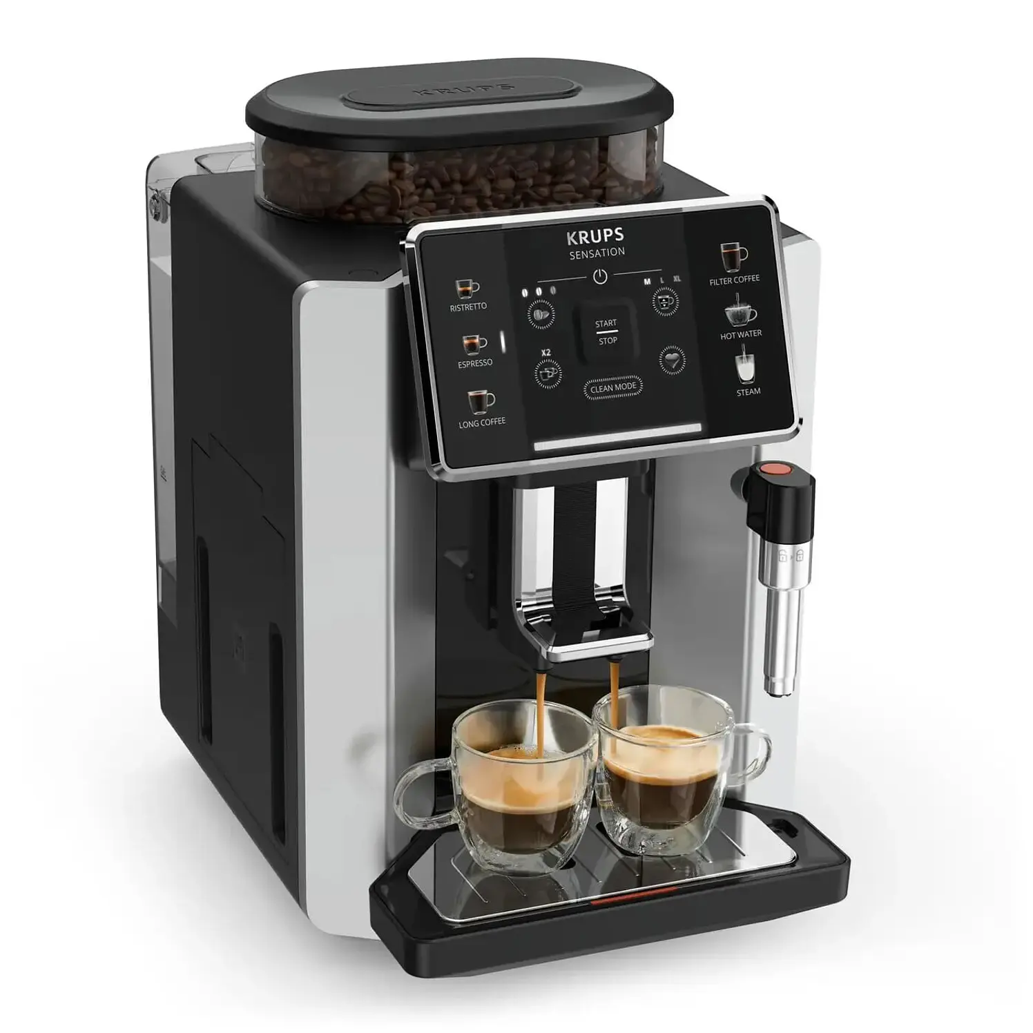 Cafetera Expreso Krups Sensation Semiautomática Plateado
